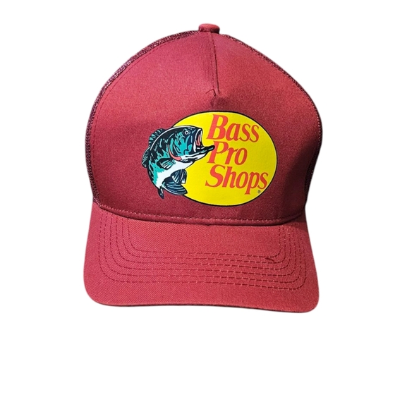 Bass Pro Shops Hat Mesh Marron Snapback Trucker Cap - Picture 1 of 4